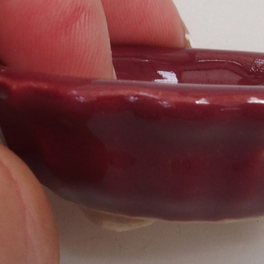 Mini bol bonsaï 5 x 5 x 1,5 cm, couleur bordeaux