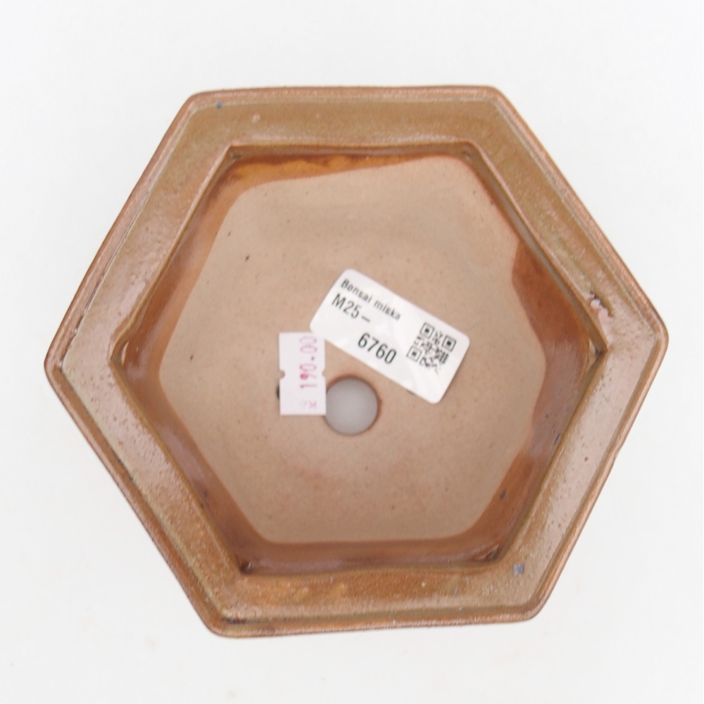 Bol à bonsaï en céramique 13 x 11,5 x 8 cm, brun