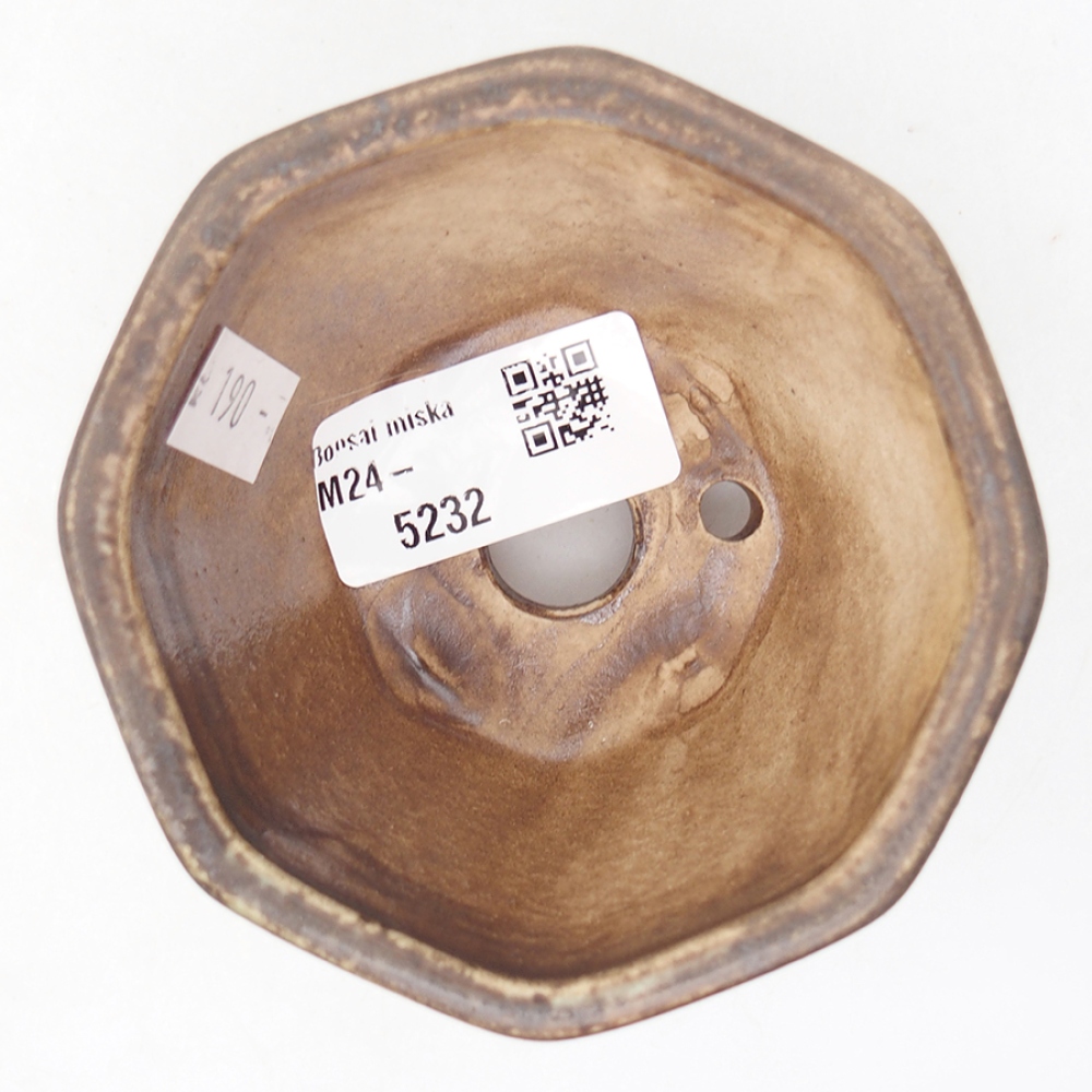 Bol à bonsaï en céramique 8,5 x 8,5 x 6 cm, brun