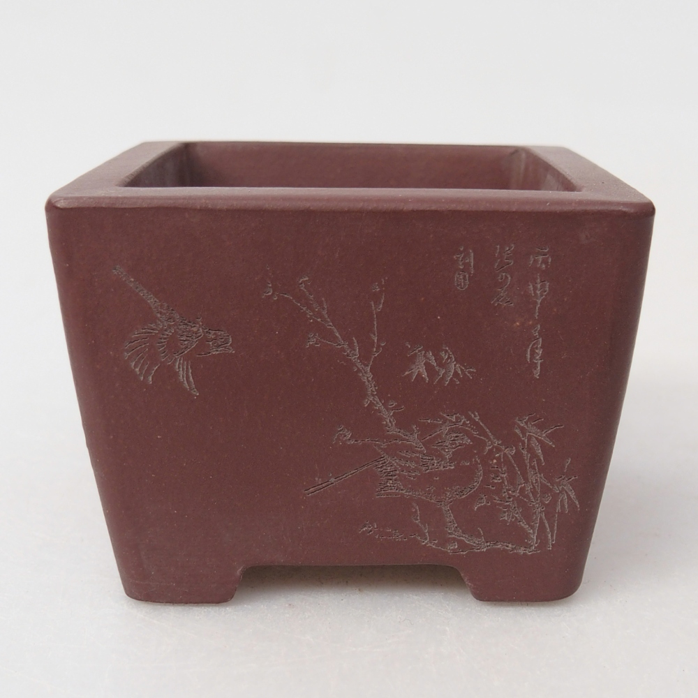 Mini bol bonsaï 6 x 6 x 4,5 cm, brun