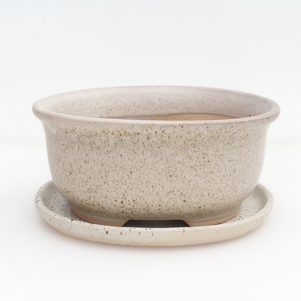 Bol bonsaï + soucoupe H11 - 11,5 x 10 x 4 cm - vert