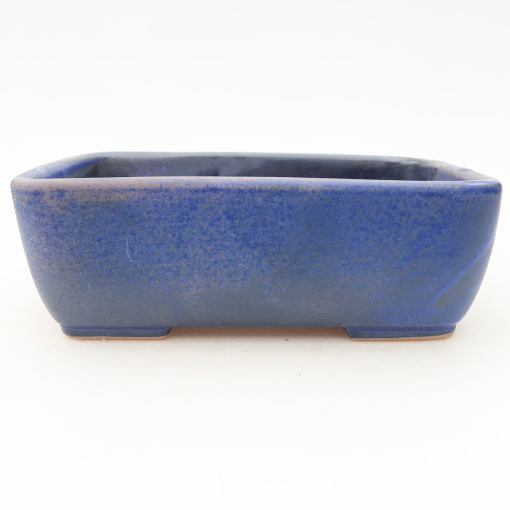 Pot à bonsaï en céramique 16 x 10,5 x 5,5 cm, couleur bleue