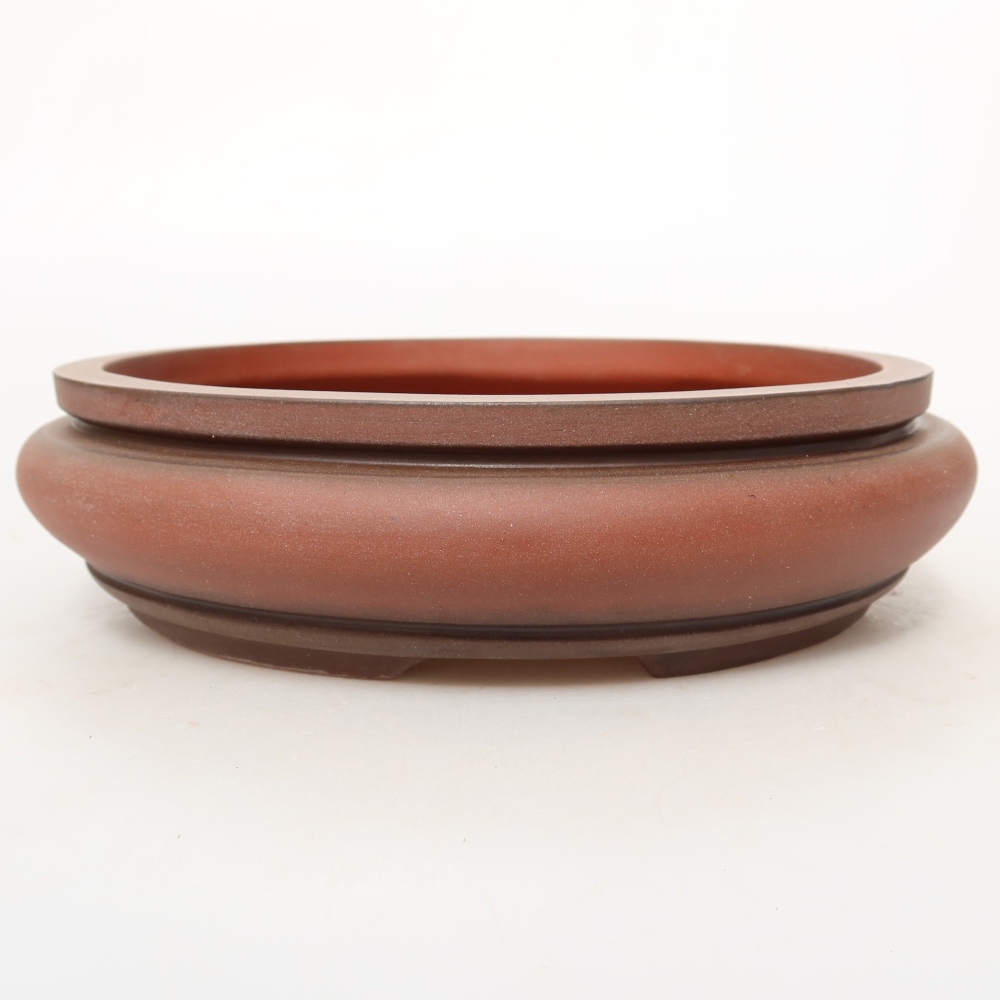 Coquille en céramique  22,5 x 22,5 x 6 cm , couleur brique