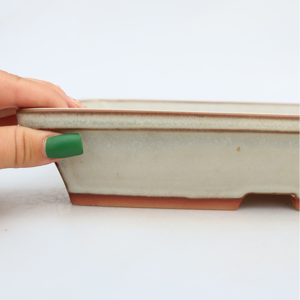 Bol en céramique  26 x 19,5 x 5,5 cm, couleur beige