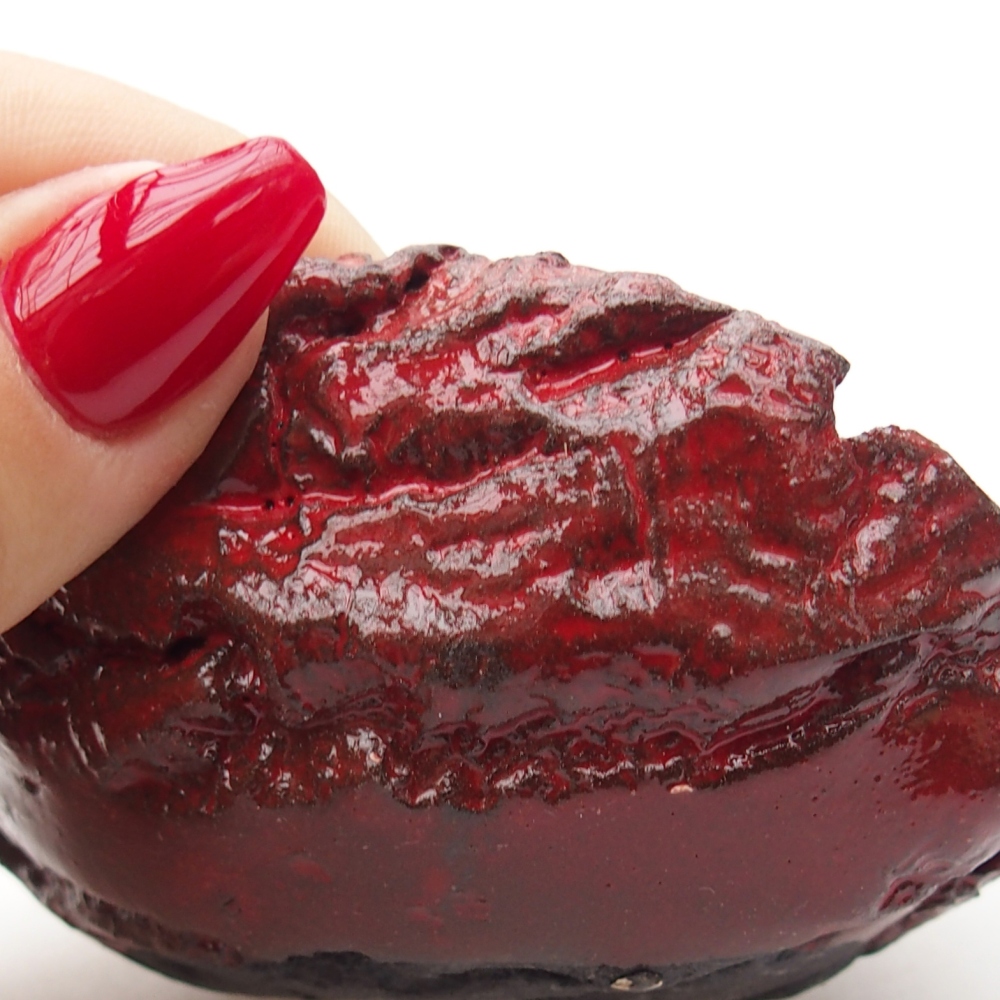 Coquille en céramique 9 x 7 x 4,5 cm , couleur rouge