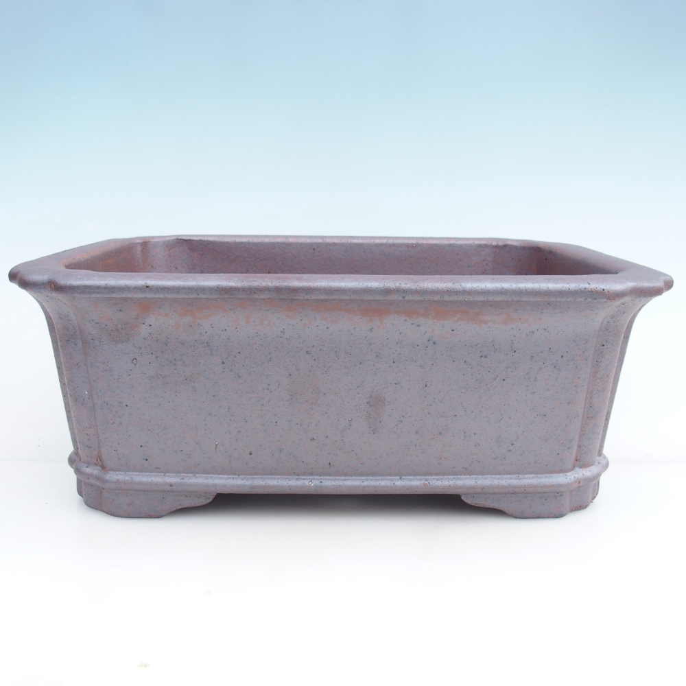 Bol à bonsaï en céramique 36 x 28 x 13 cm, couleur métal