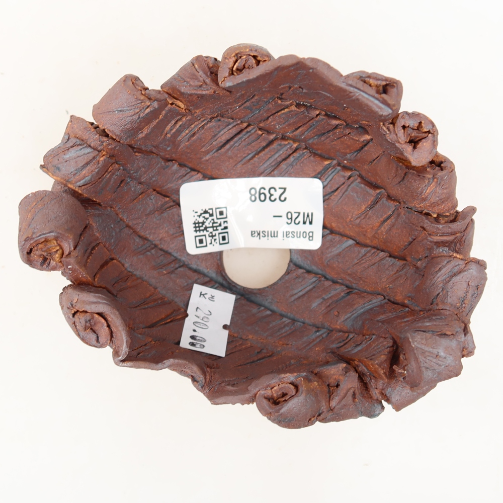 Coquille en céramique  11 x 8 x 6,5 cm, couleur marron