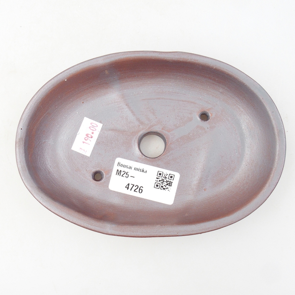 Bol à bonsaï en céramique 15,5 x 11 x 3 cm, couleur métal