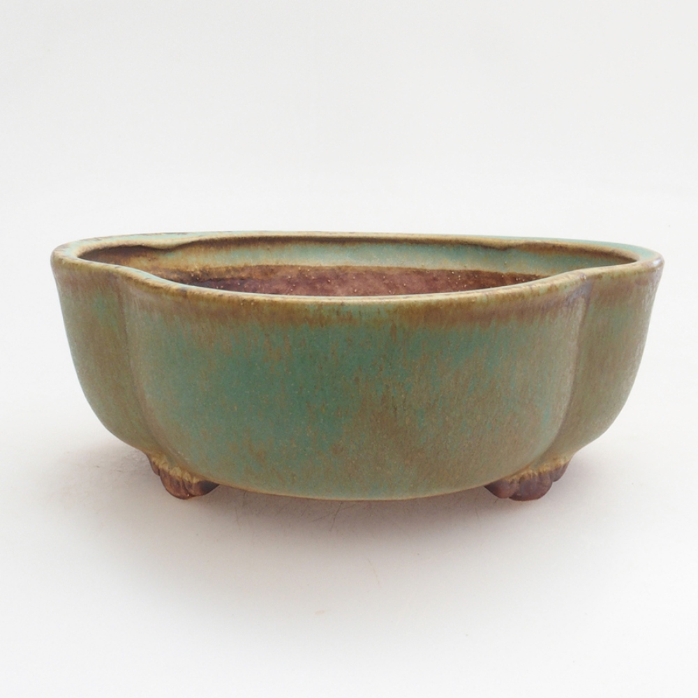 Bol à bonsaï en céramique 10 x 8,5 x 4 cm, brun