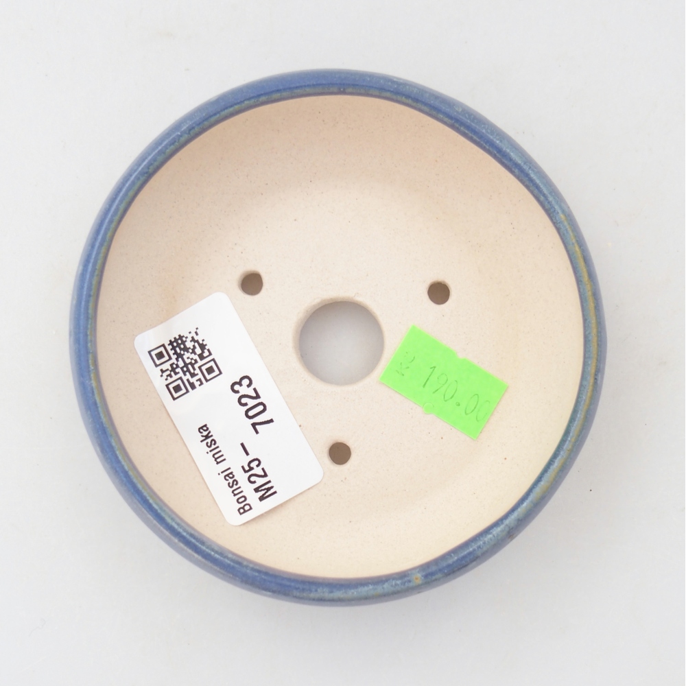 Bol à bonsaï en céramique 9 x 9 x 2,5 cm, couleur bleu