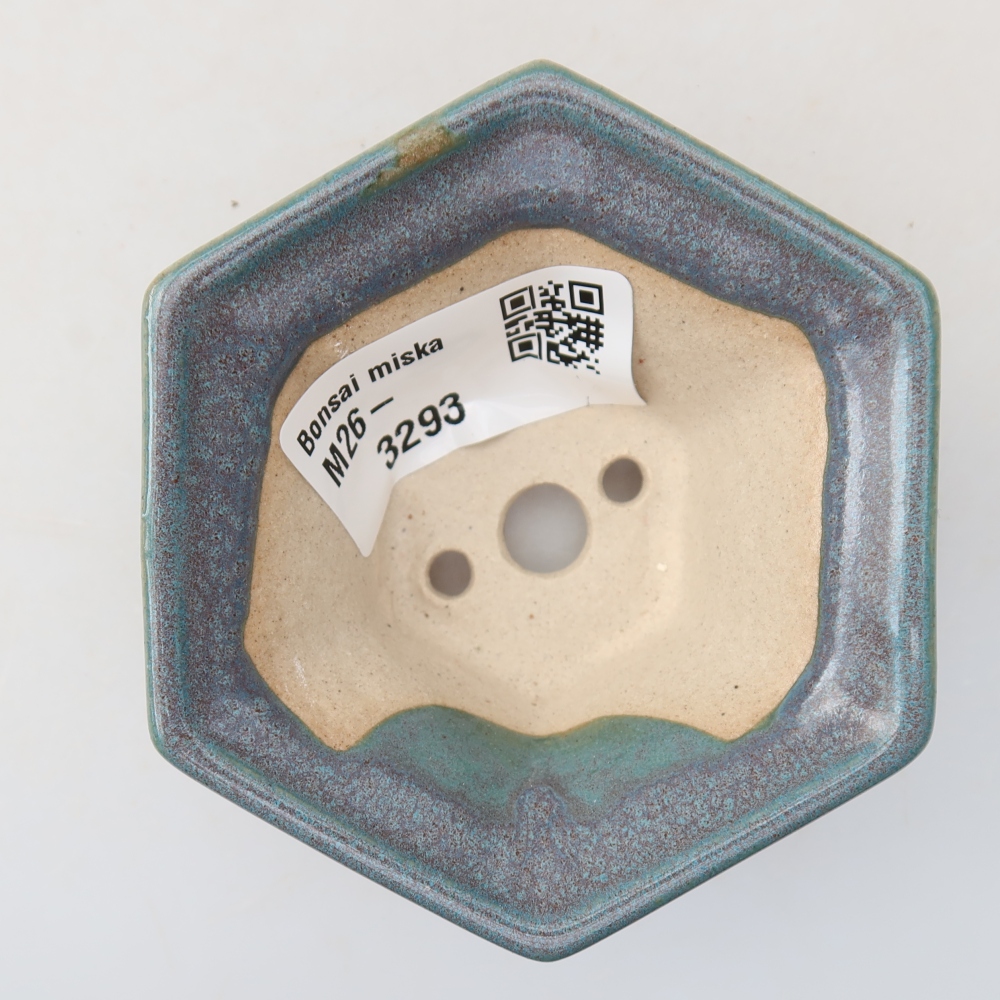 Pot à bonsaï en céramique 8 x 7 x 3,5 cm, couleur grise
