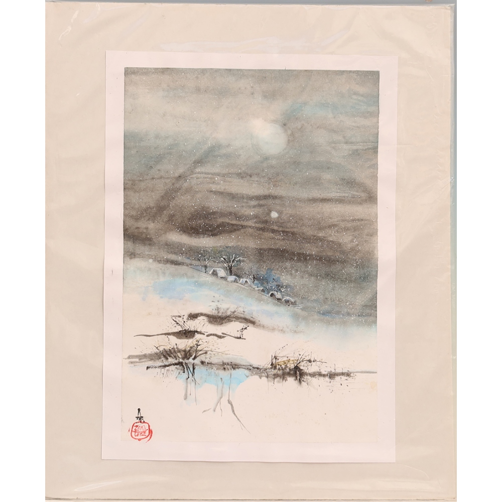 Calligraphie - Paysage hivernal