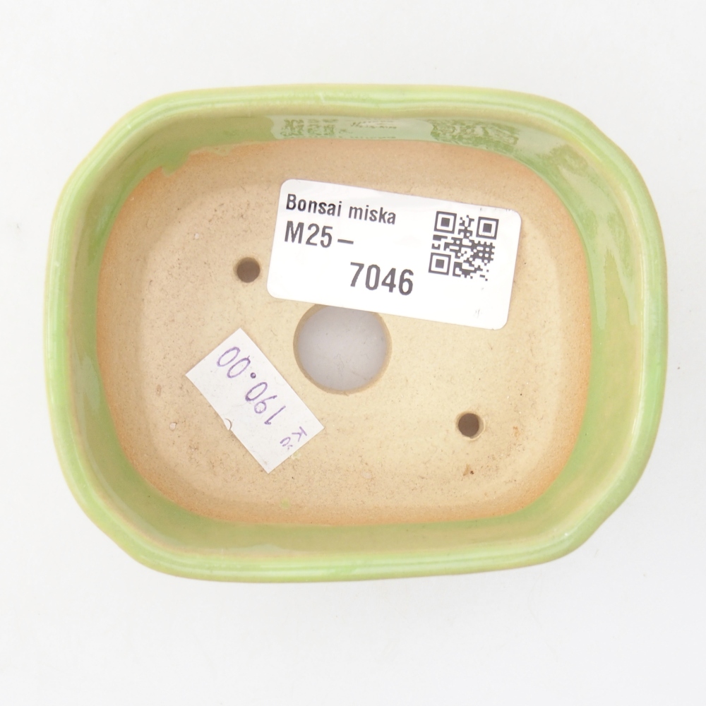 Bol à bonsaï en céramique 8,5 x 7 x 3,5 cm, vert