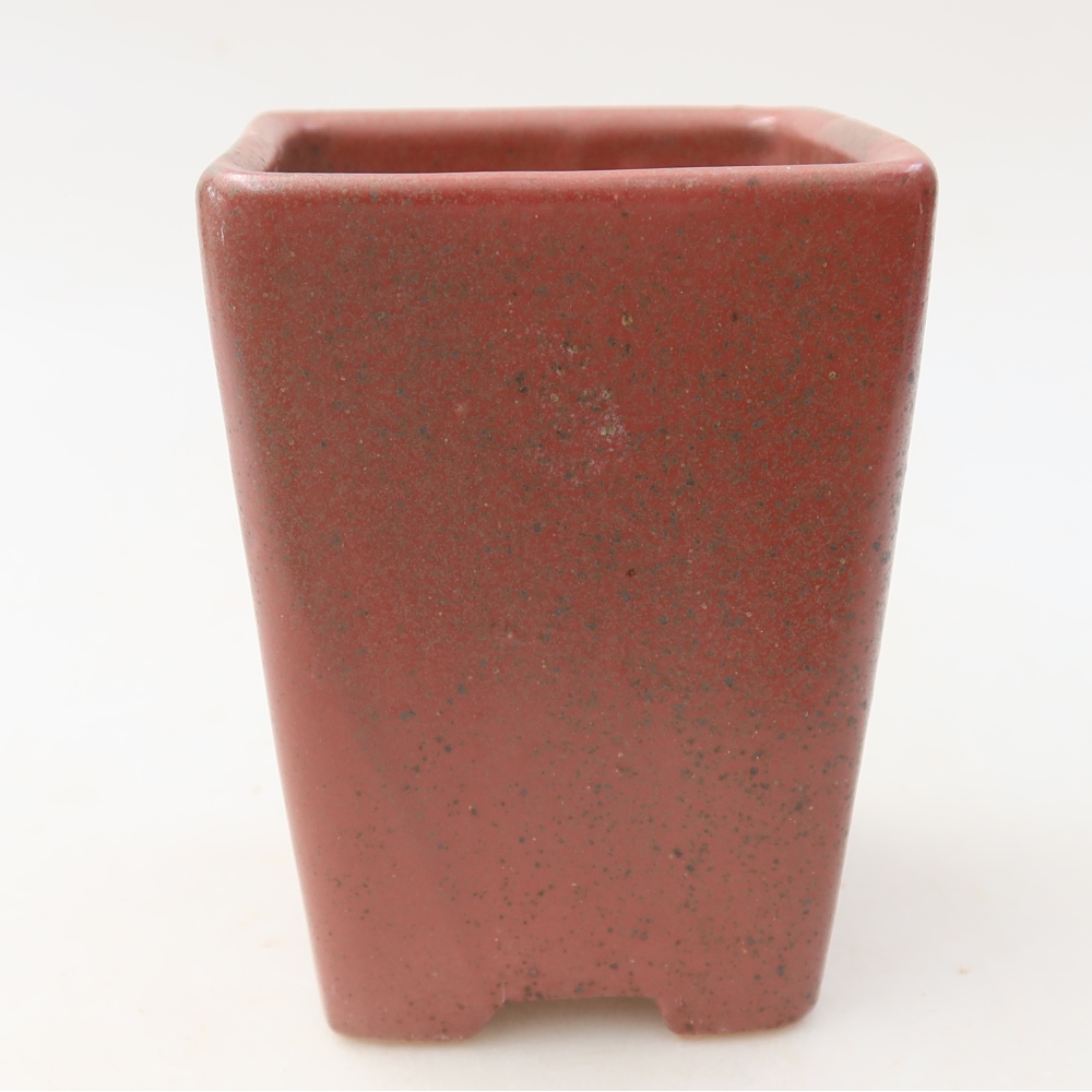 Pot à bonsaï en céramique 7,5 x 7,5 x 10,5 cm, couleur rose