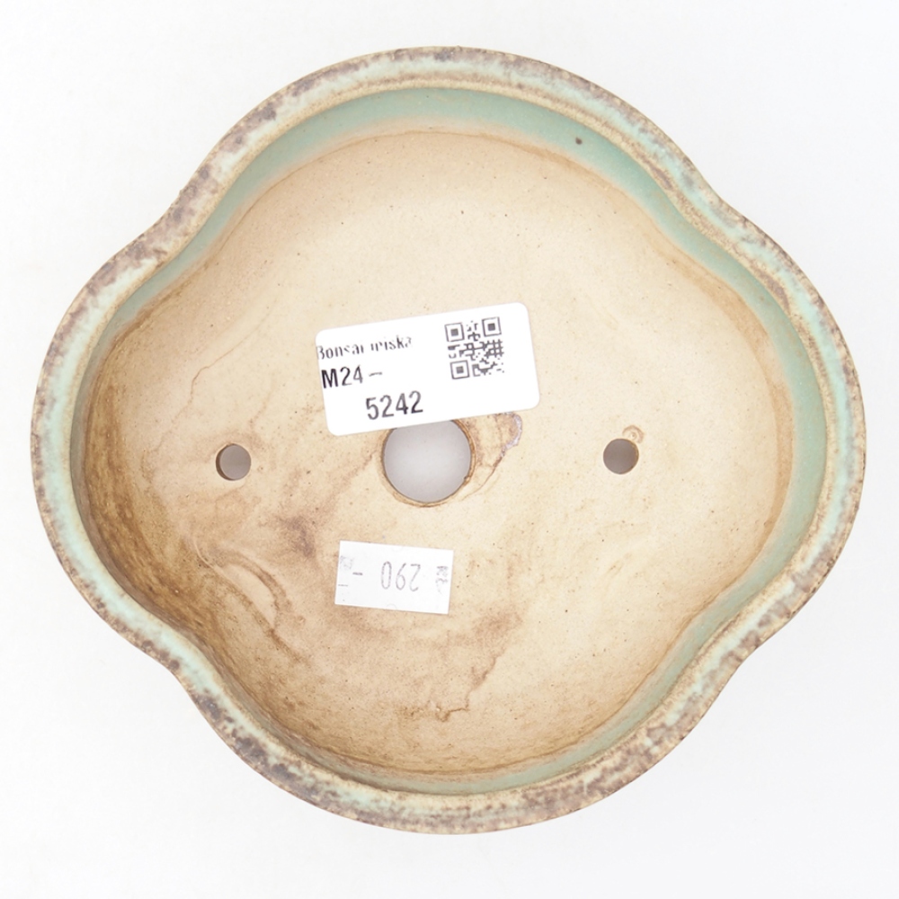 Bol à bonsaï en céramique 13,5 x 13 x 5 cm, vert