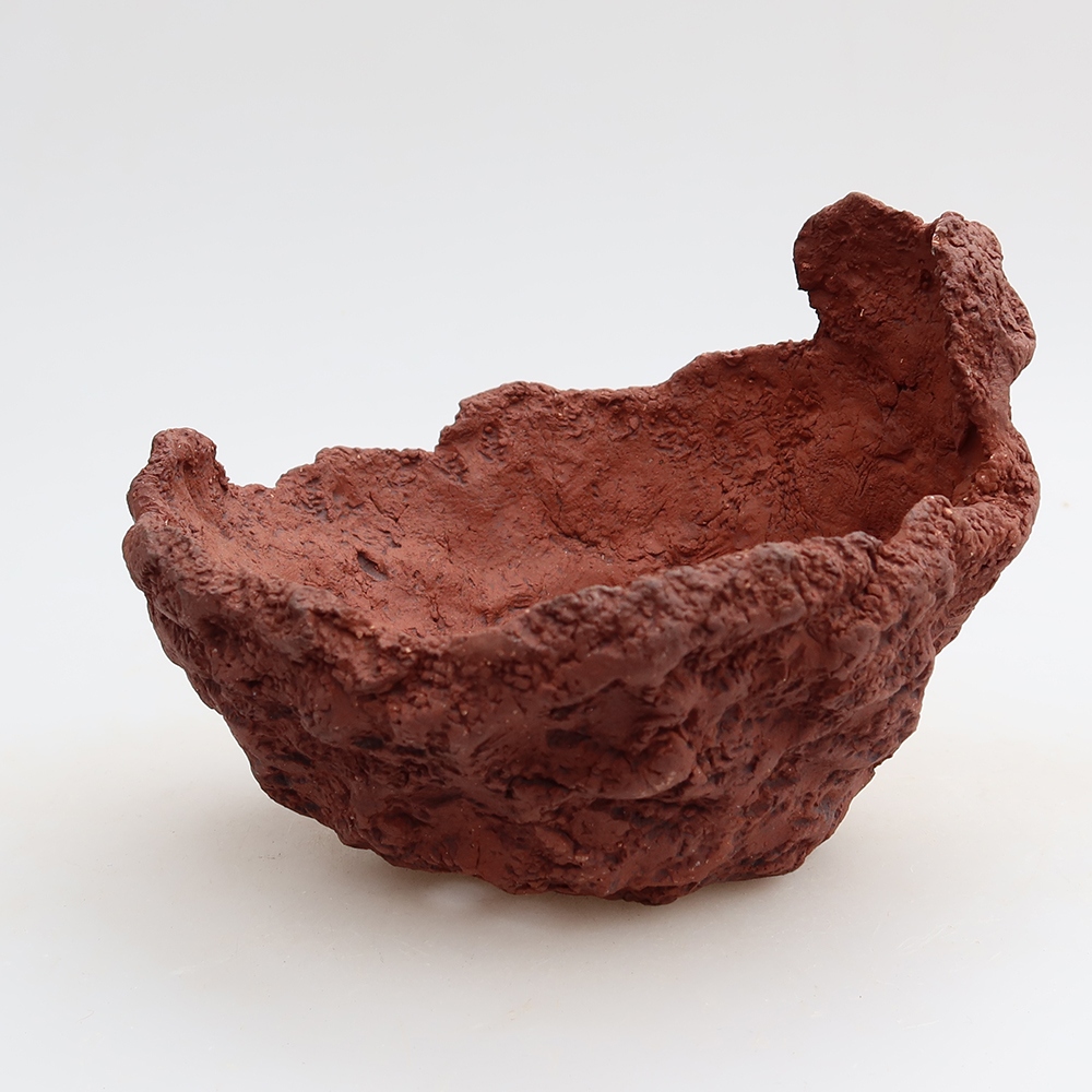 Coquille en céramique 14 x 13 x 11,5 cm, couleur marron