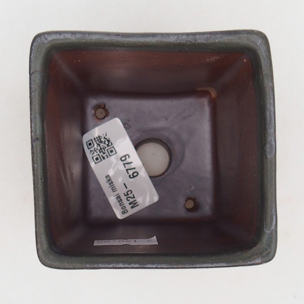Bol bonsaï en céramique 7,5 x 7,5 x 8,5 cm, gris