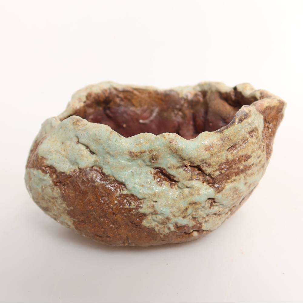 Coquille en céramique  7,5 x 7,5 x 4,5 cm, couleur verte