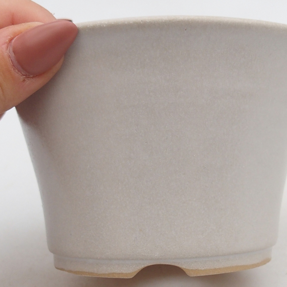 Bol à bonsaï en céramique 11 x 11 x 7 cm, blanc