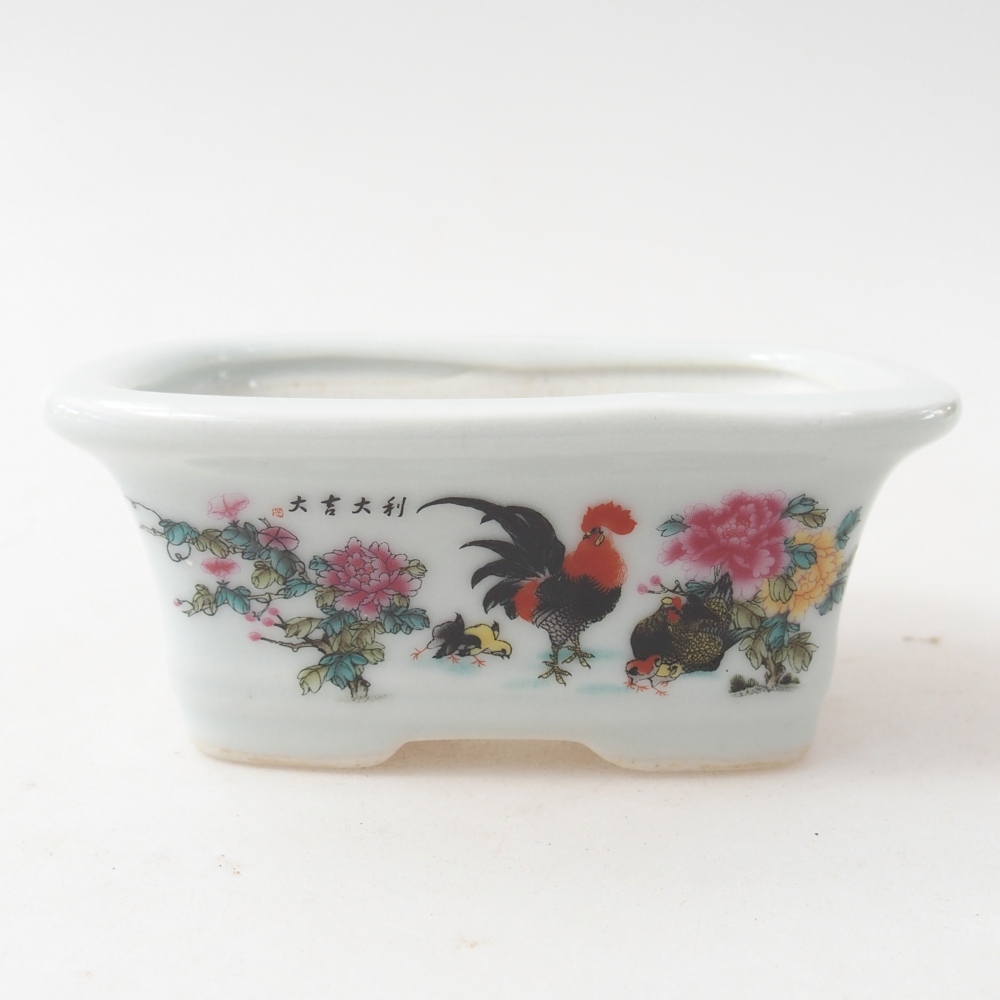 Mini bol bonsaï 10 x 7,5 x 4 cm, couleur blanc