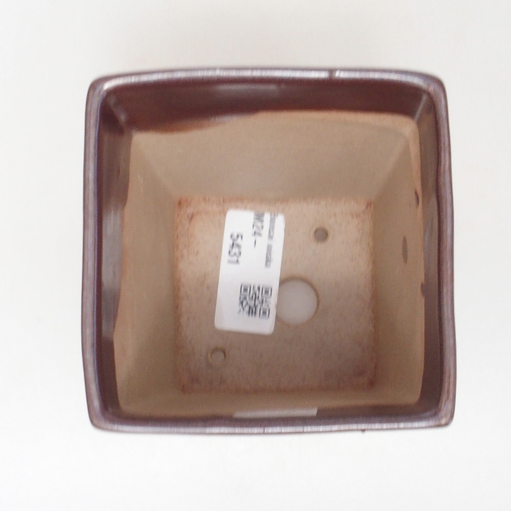 Bol à bonsaï en céramique 9 x 9 x 12 cm, brun