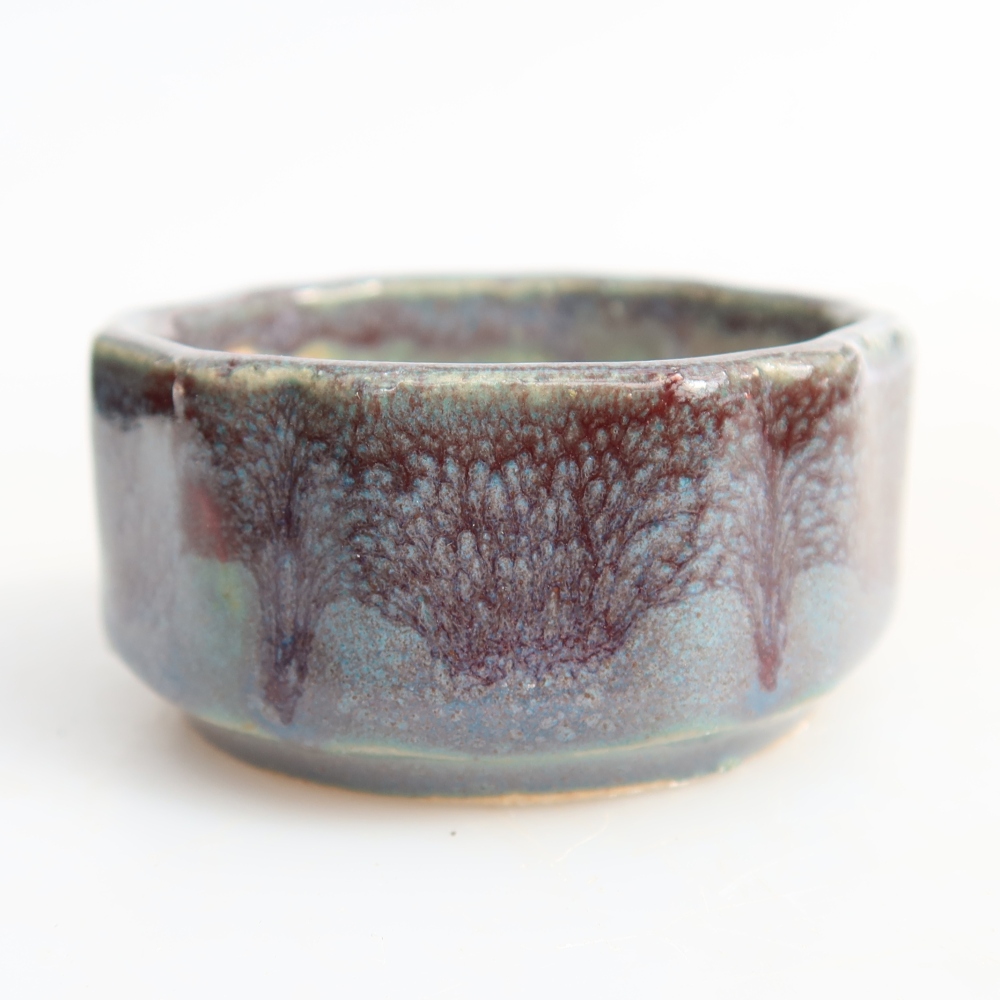 Pot à bonsaï en céramique 5 x 5 x 2,5 cm, couleur grise