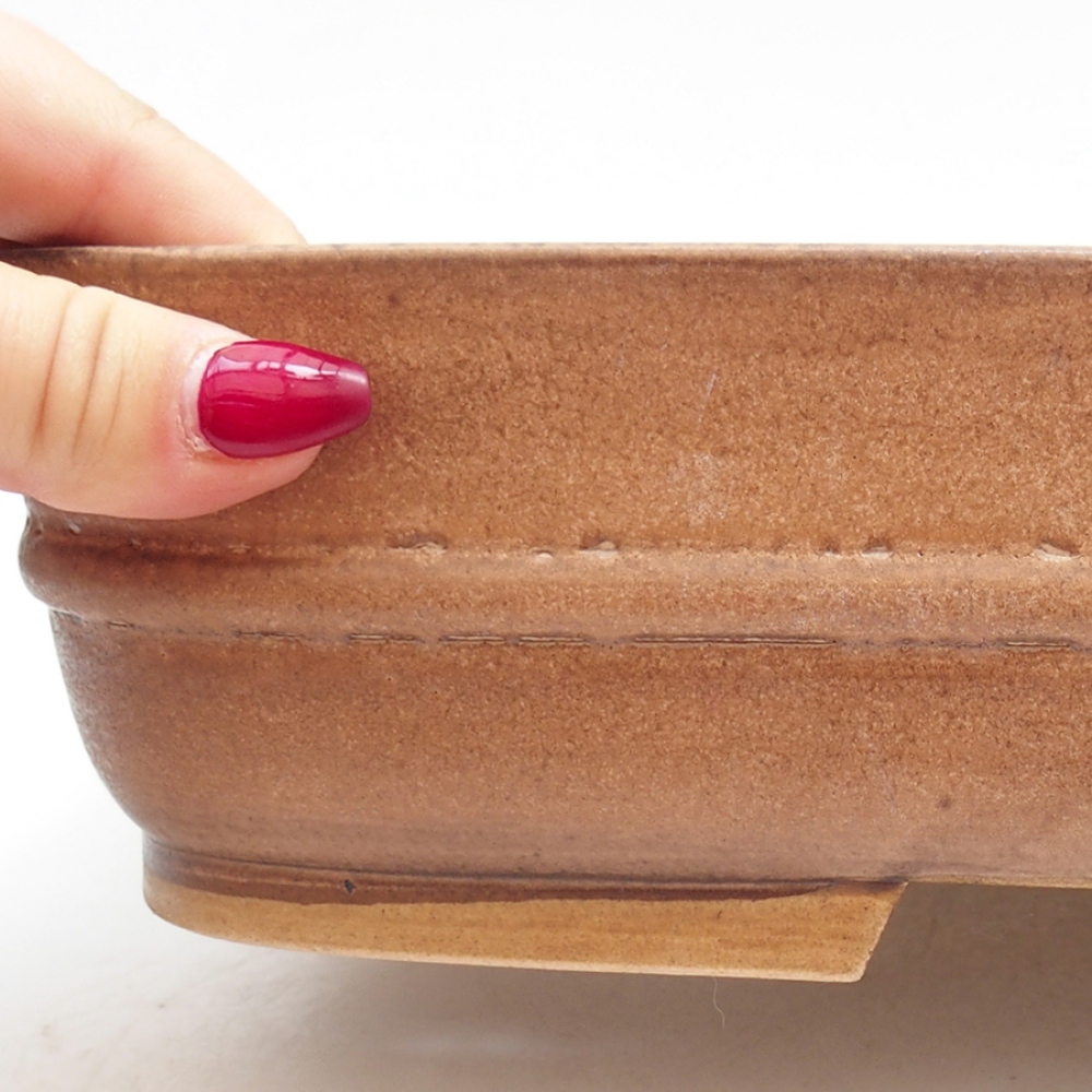 Bol à bonsaï en céramique 29,5 x 25 x 7 cm, rose