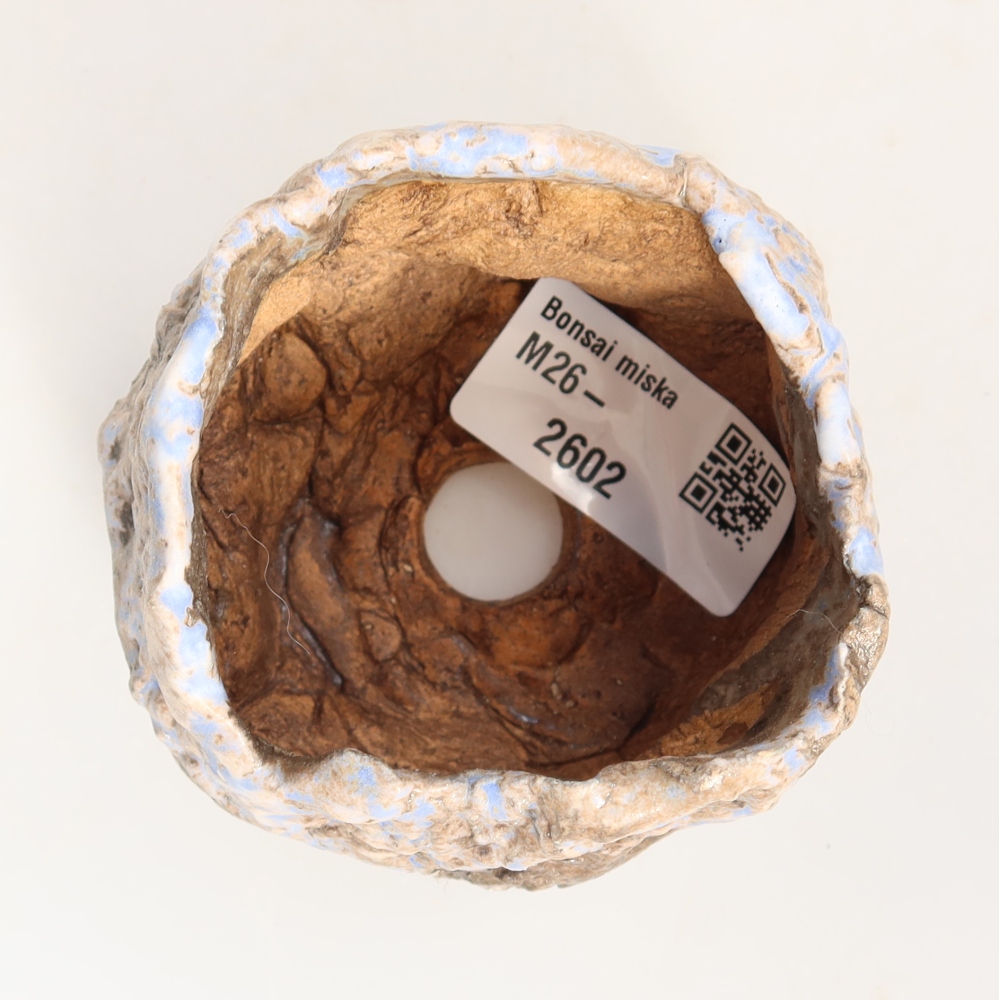 Coquille en céramique  7 x 7 x 6 cm, couleur bleu-brun