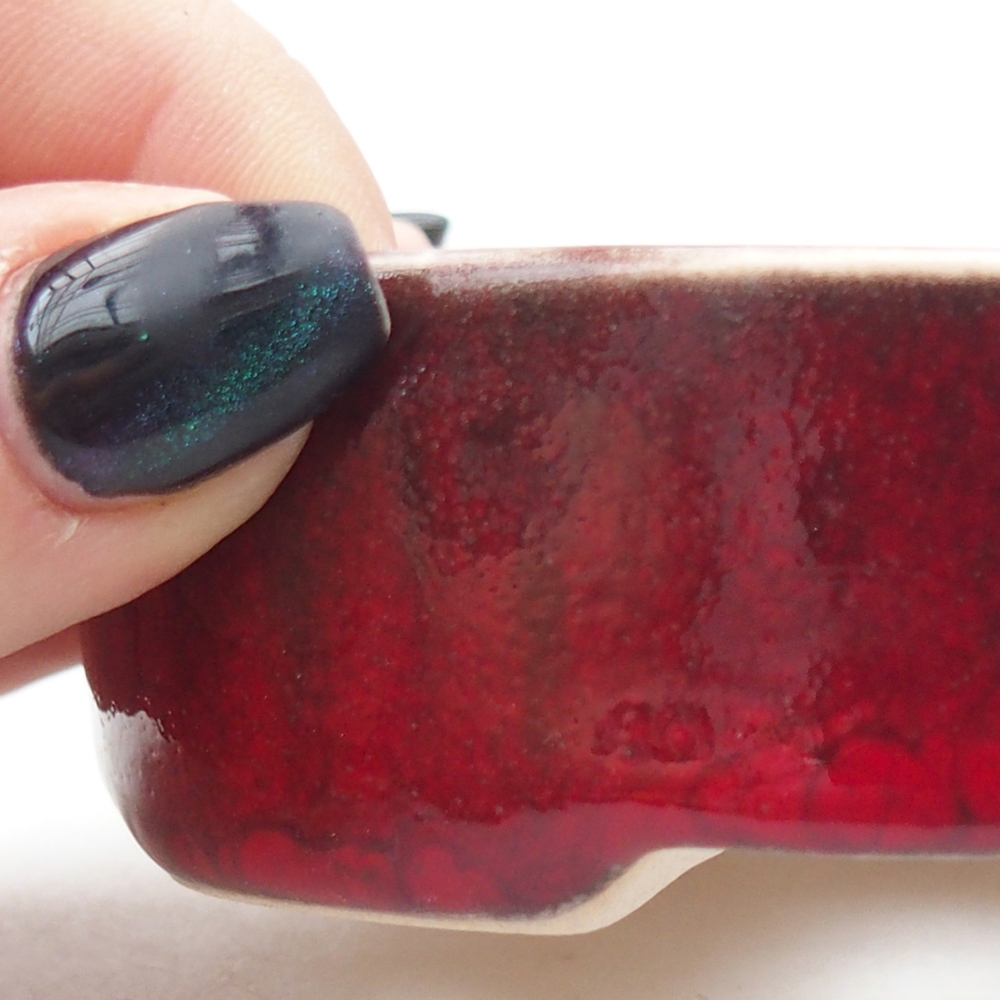 Mini bol bonsaï 9,5 x 8,5 x 3 cm, couleur rouge