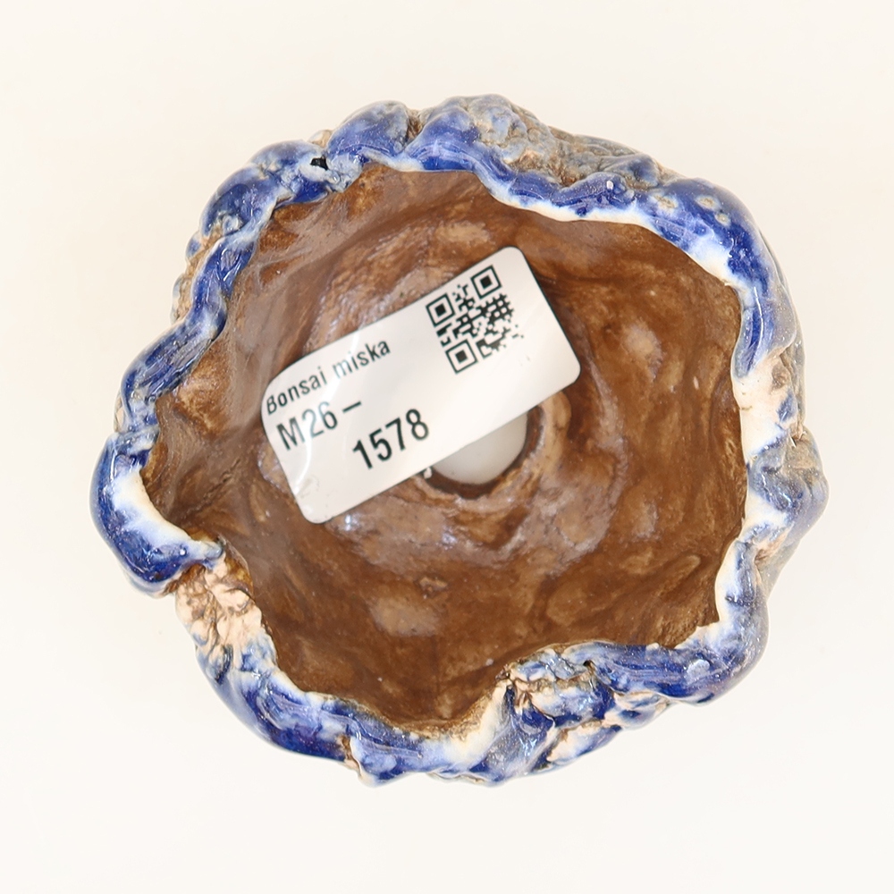 Coquille en céramique  6 x 6 x 4,5 cm , couleur bleue