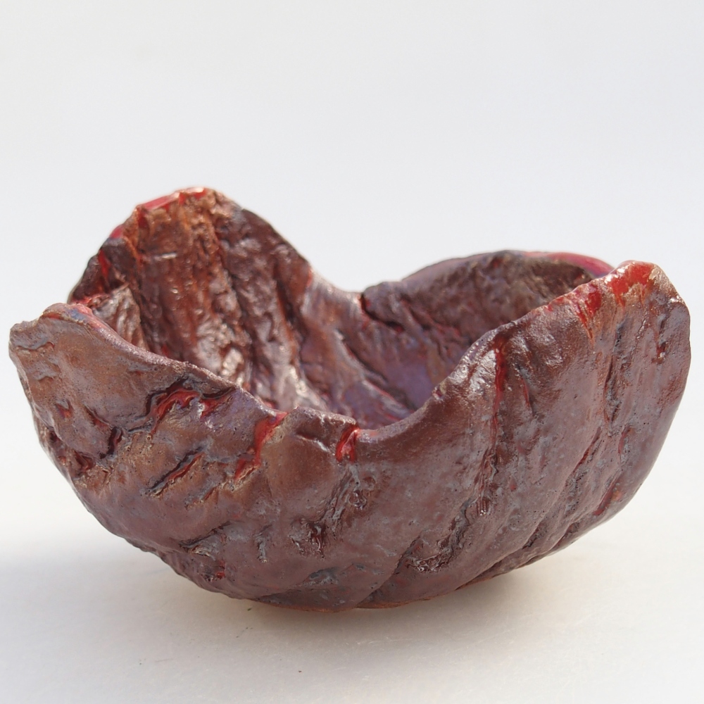 Coquille en céramique 10 x 9,5 x 6 cm , couleur marron