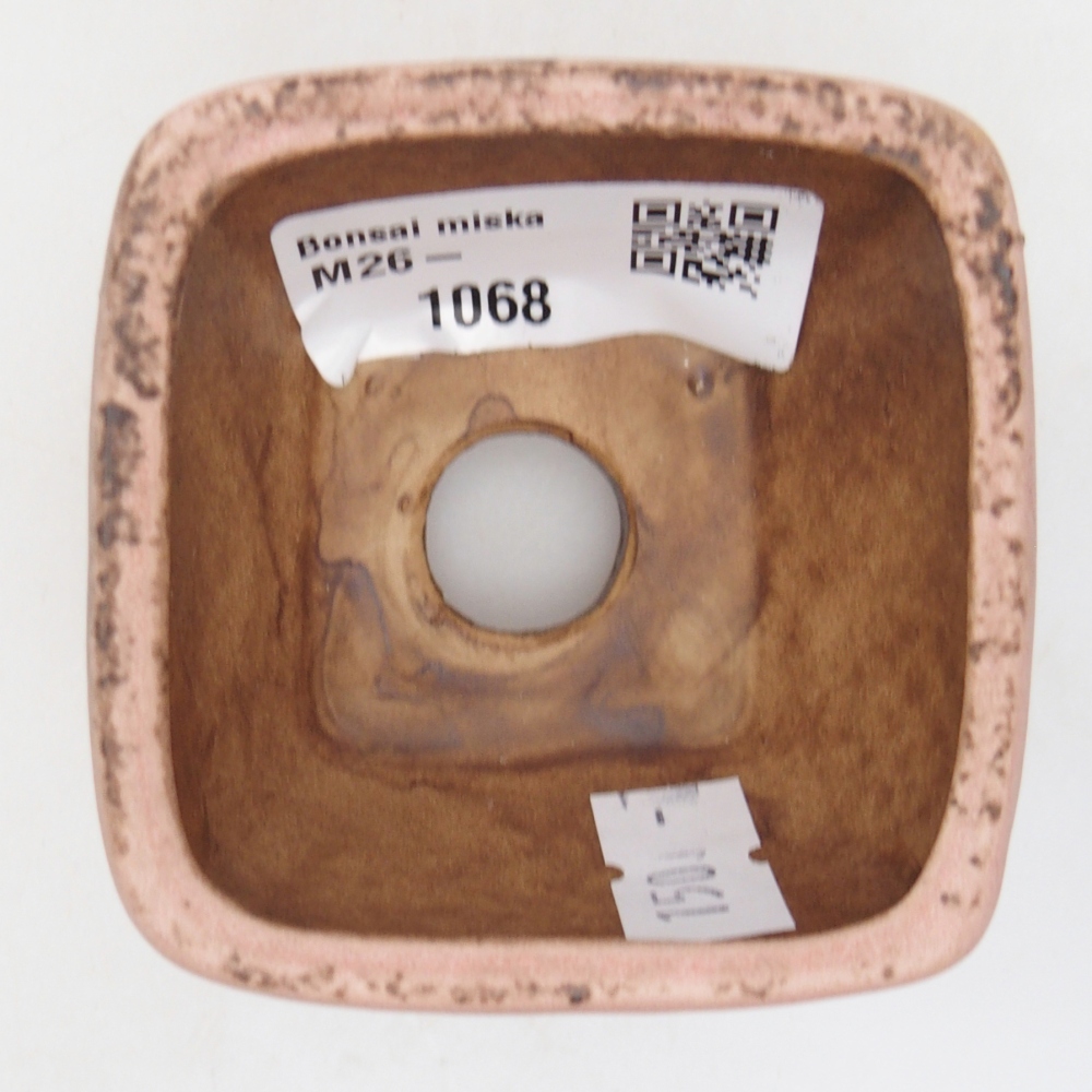 Bol à bonsaï en céramique 6 x 6 x 4 cm, rose