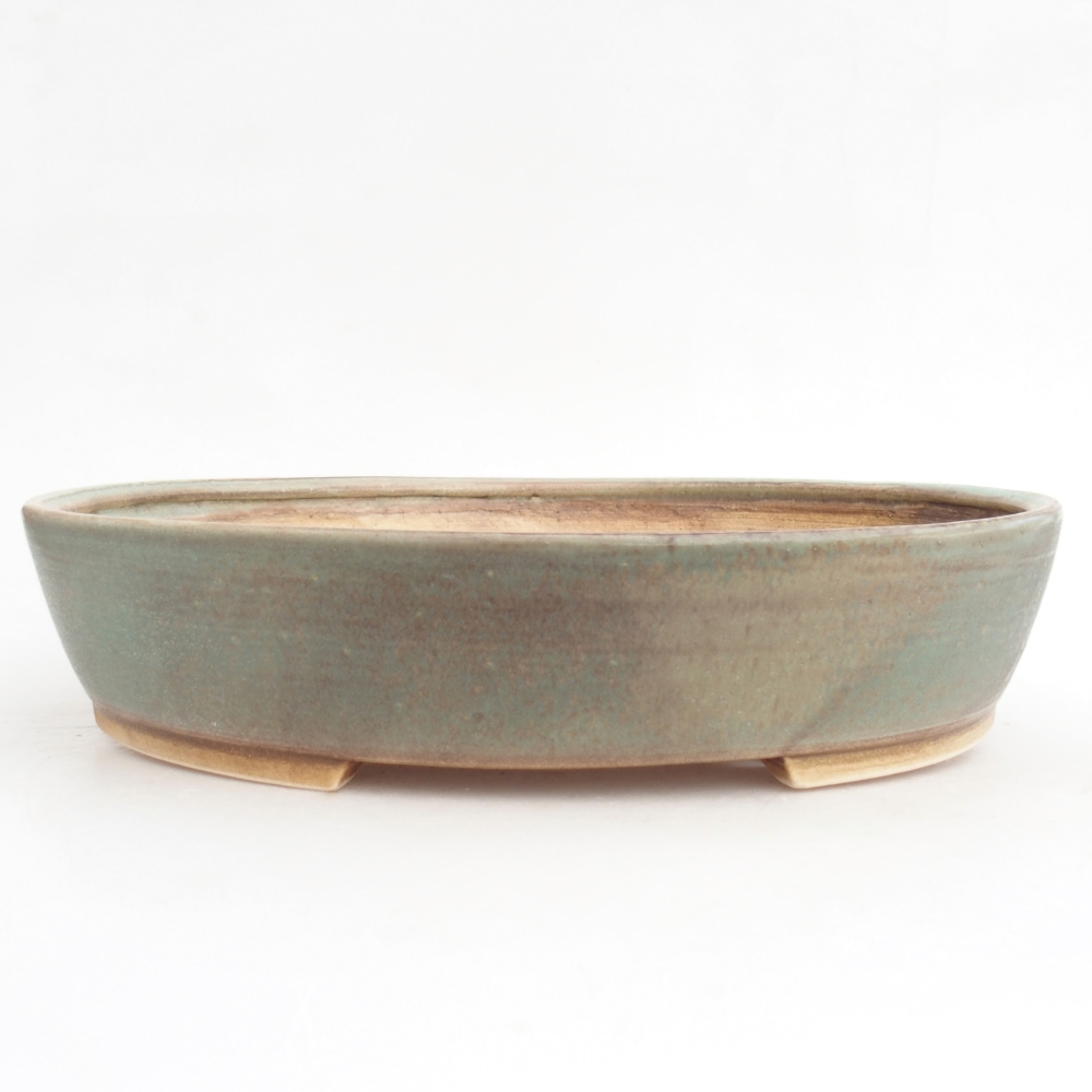 Bol à bonsaï en céramique 28,5 x 25 x 6 cm, vert