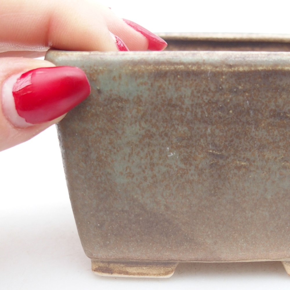 Bol à bonsaï en céramique 8,5 x 8,5 x 5,5 cm, vert