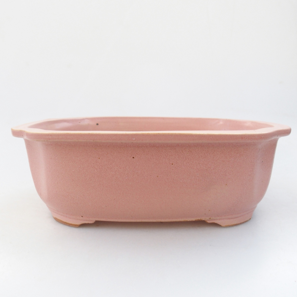 Bol à bonsaï en céramique 22 x 18 x 7 cm, rose