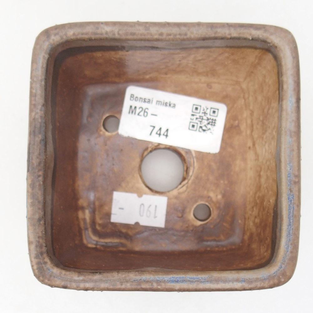 Bol à bonsaï en céramique 8,5 x 8,5 x 5,5 cm, couleur bleu