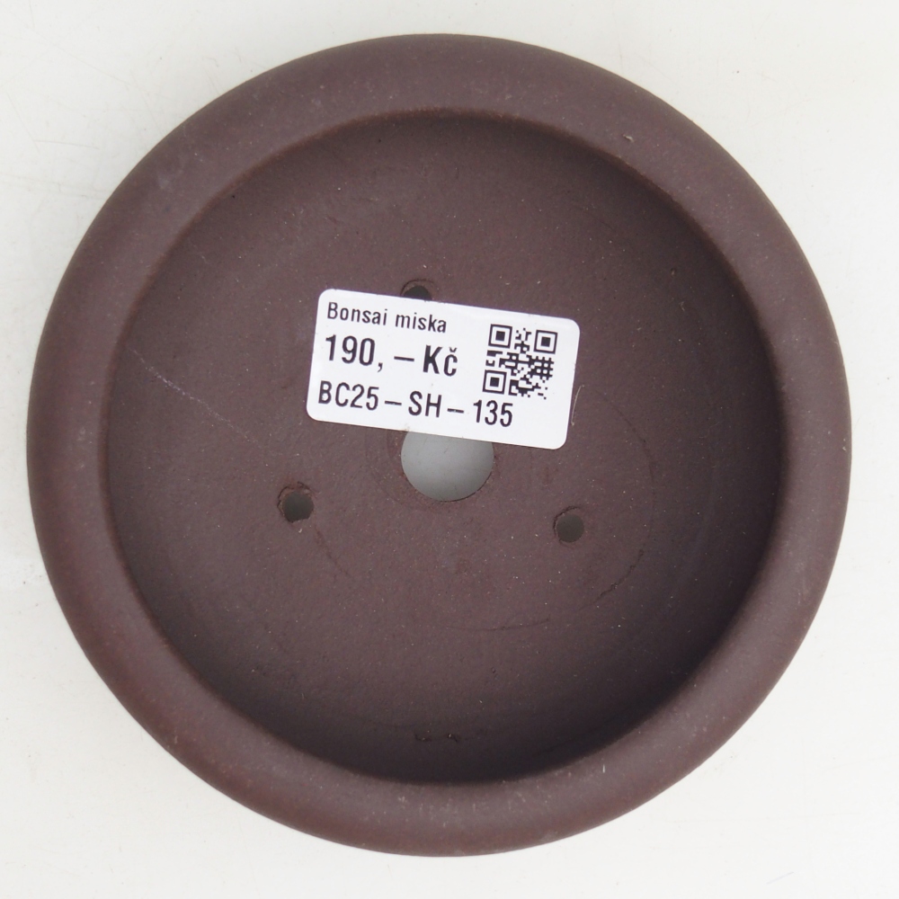 Bol à bonsaï en céramique 11,5 x 11,5 x 4 cm, brun