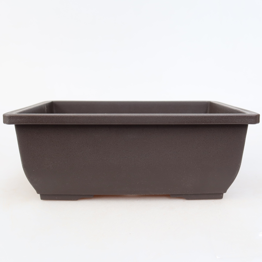 Pot à bonsaï en plastique MP-2vacl marron - 20 x 14,5 x 7,5 cm