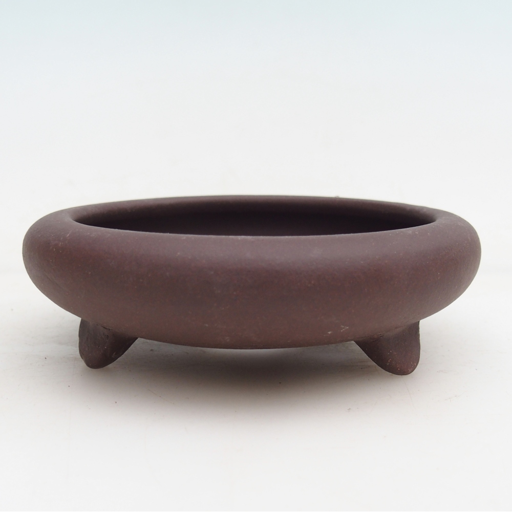 Bol à bonsaï en céramique 11,5 x 11,5 x 4 cm, brun