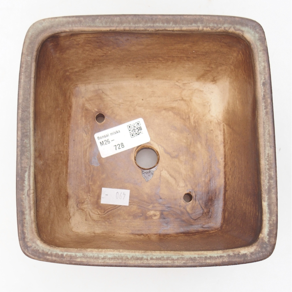 Bol à bonsaï en céramique 16 x 16 x 10 cm, vert