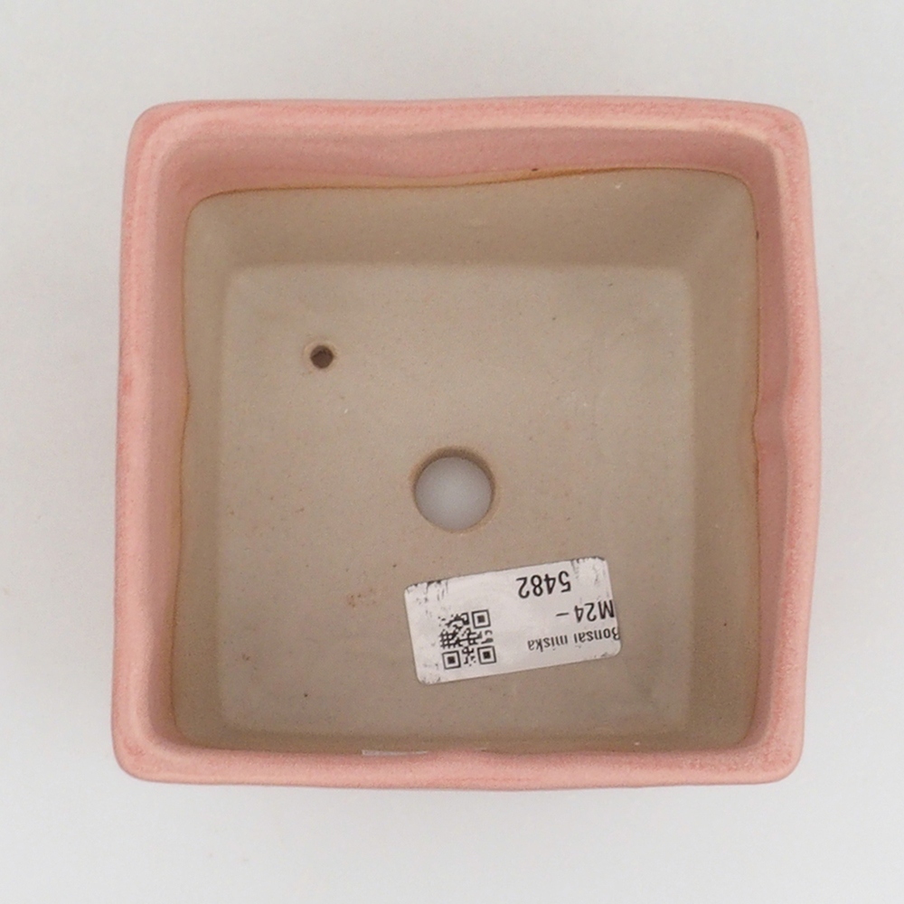 Bol à bonsaï en céramique 11 x 11 x 8,5 cm, rose