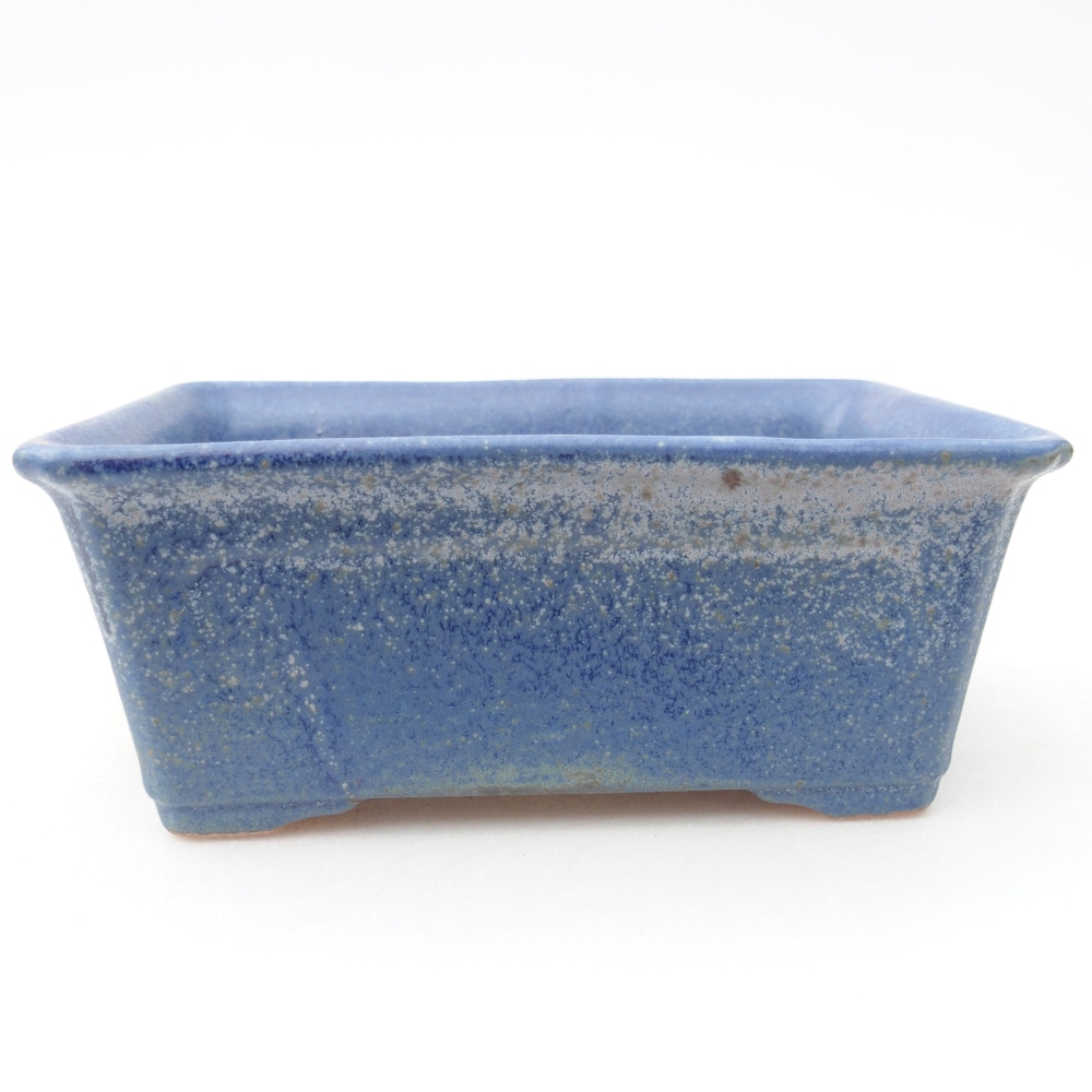 Bol à bonsaï en céramique 13,5 x 10 x 5,5 cm, couleur bleu