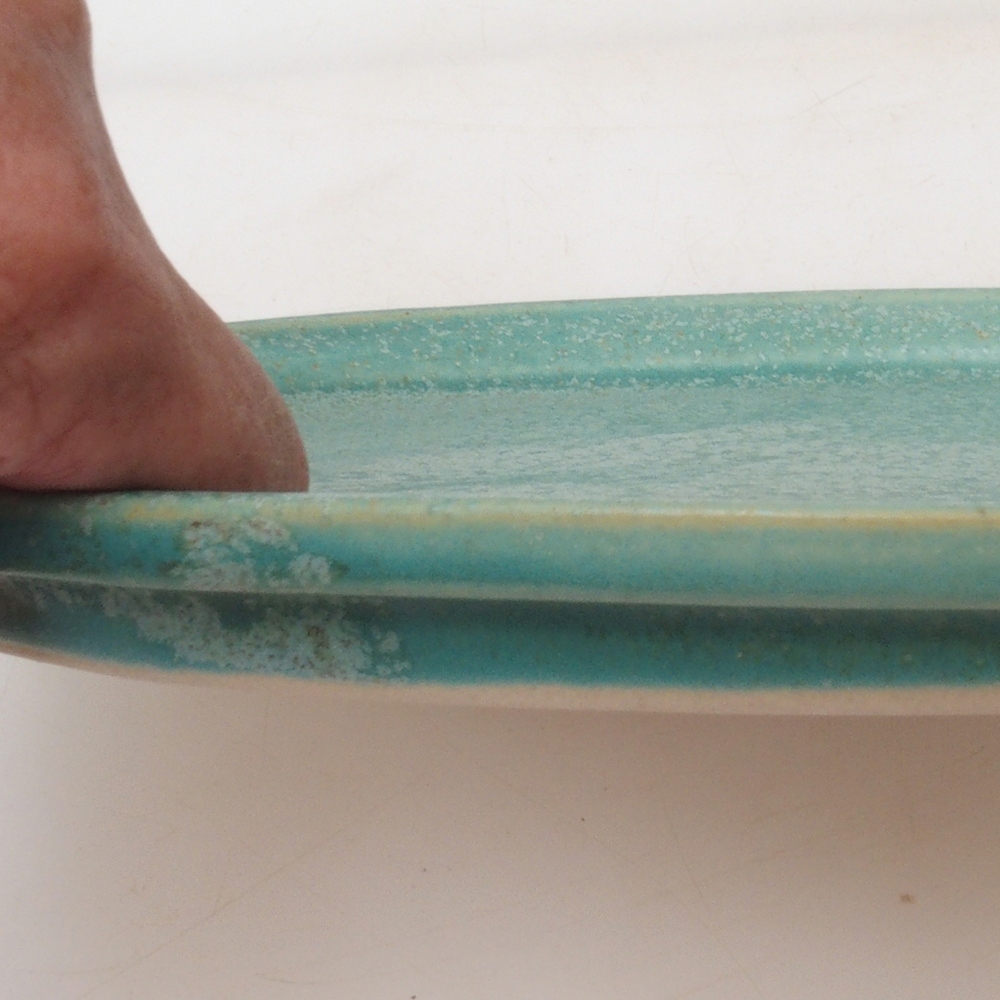 Soucoupe ovale Bonsaï M - 22,5 x 18 x 1,5 cm - vert