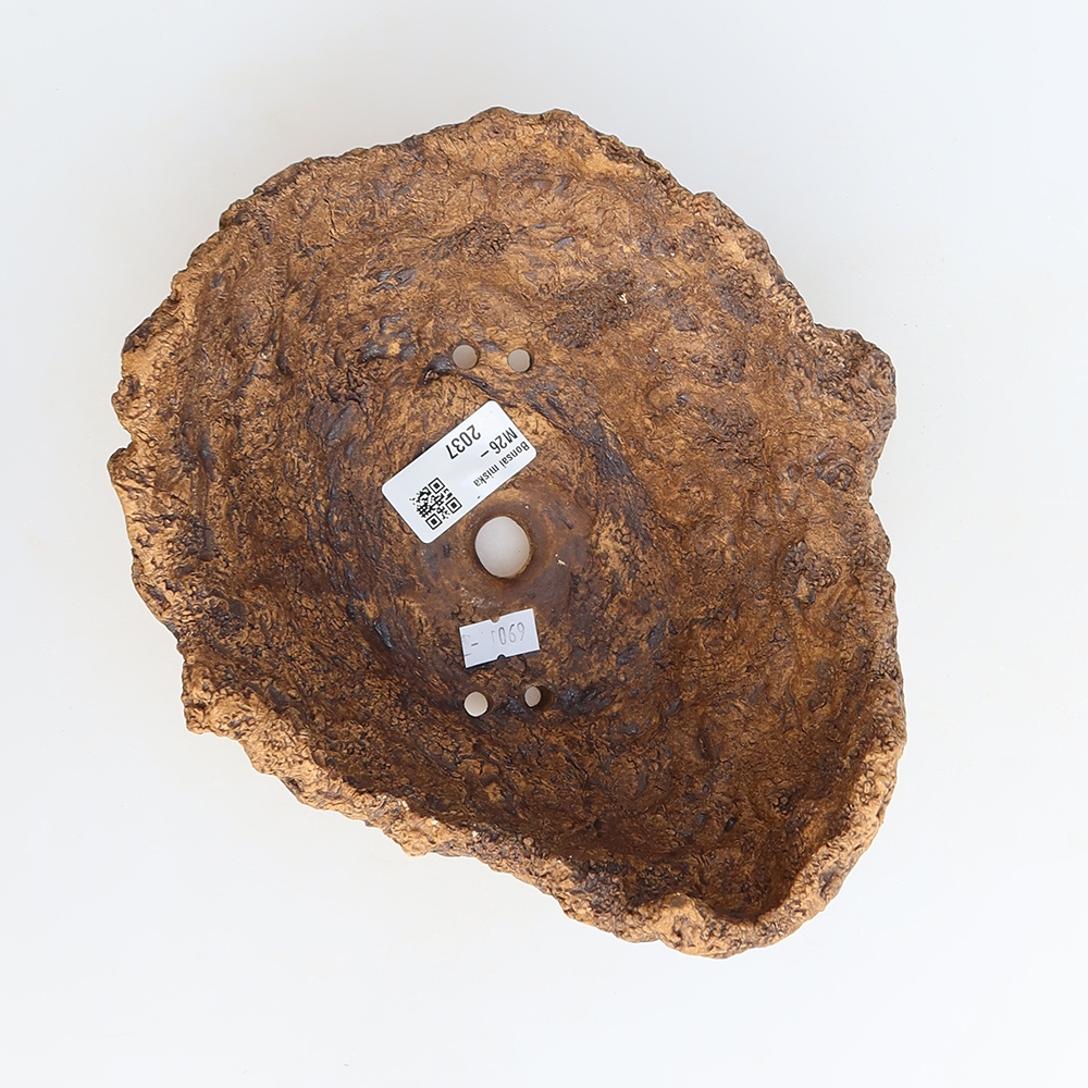 Coquille en céramique 19,5 x 16 x 13 cm, couleur marron