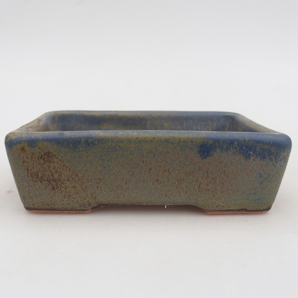 Bol à bonsaï en céramique 11,5 x 9,5 x 6 cm, couleur bleu