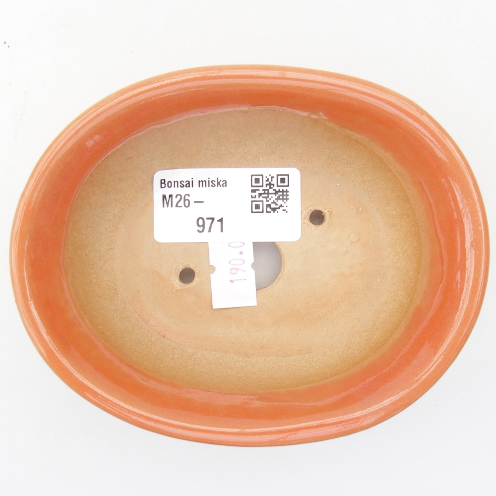 Bol à bonsaï en céramique 11 x 8,5 x 4 cm, orange