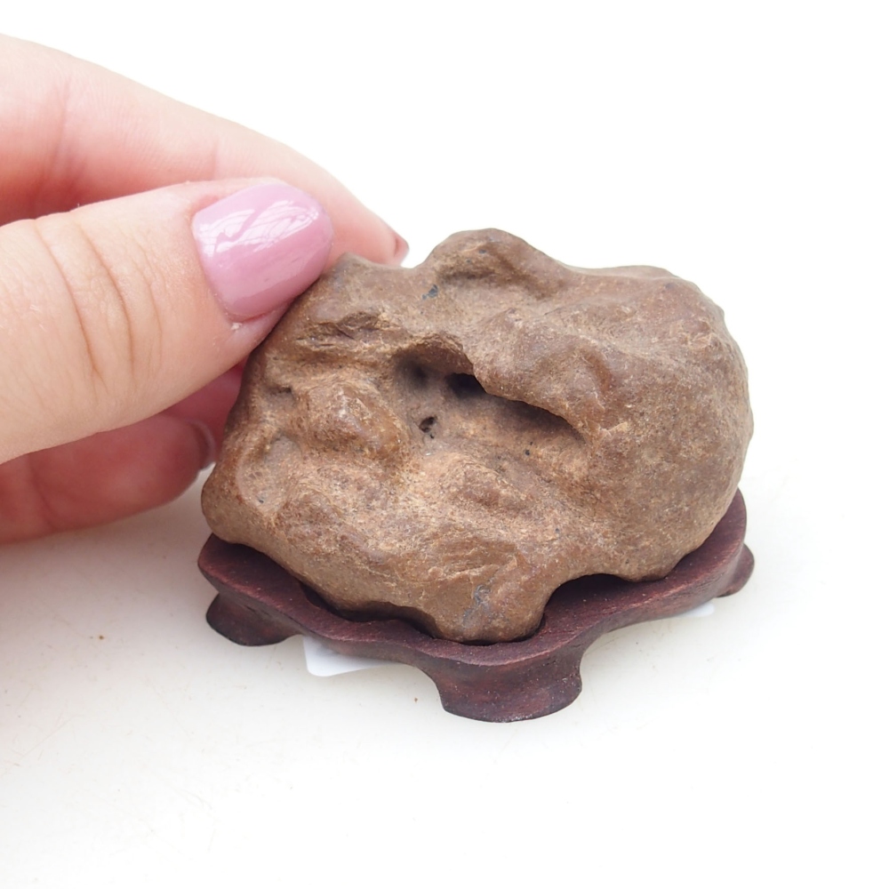 Suiseki - Pierre avec DAI (base en bois)