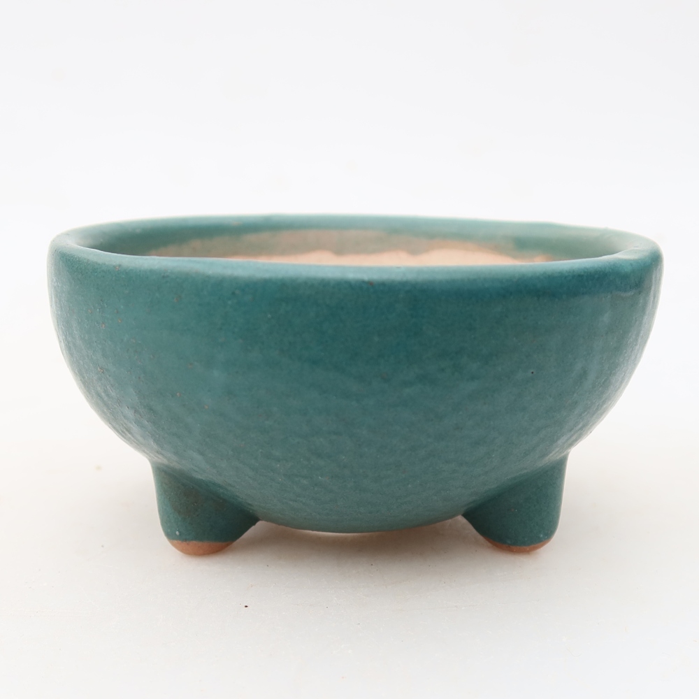 Bol à bonsaï en céramique 10 x 10 x 5 cm, couleur bleu