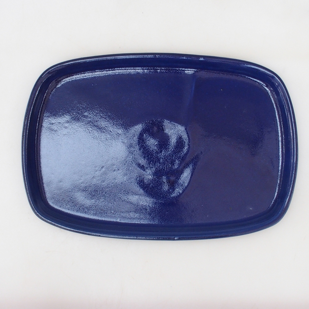 Bol en céramique H10 - 34 x 23,5 x 1,5 cm - bleu