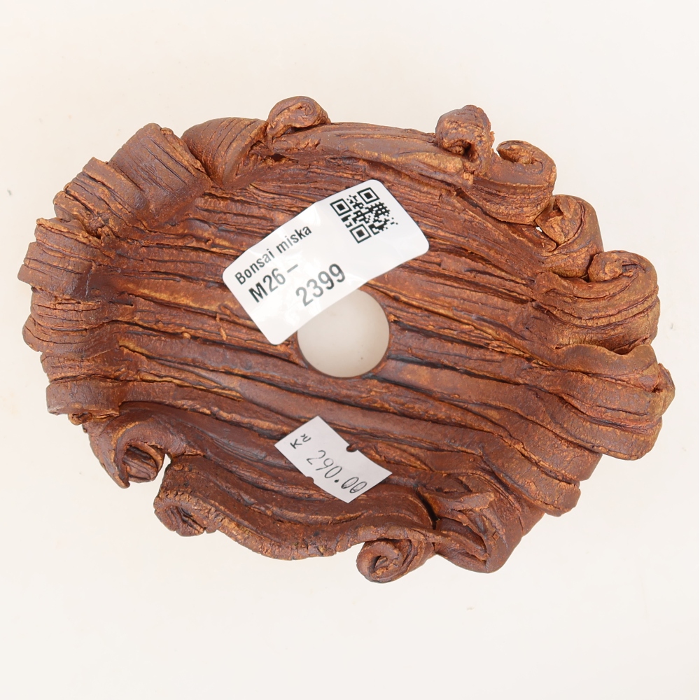 Coquille en céramique  11,5 x 8,5 x 6,5 cm, couleur marron